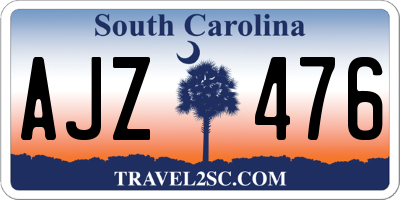 SC license plate AJZ476
