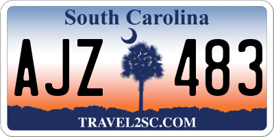 SC license plate AJZ483