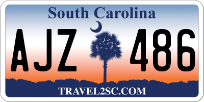 SC license plate AJZ486
