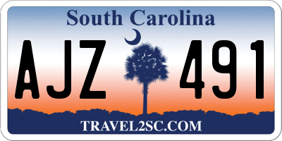 SC license plate AJZ491