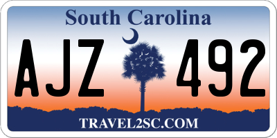 SC license plate AJZ492