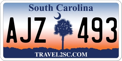 SC license plate AJZ493