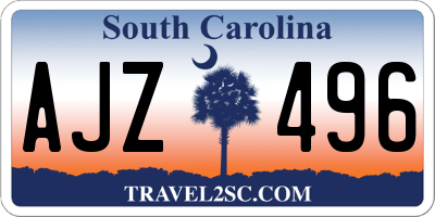 SC license plate AJZ496