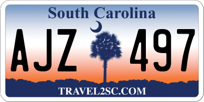 SC license plate AJZ497