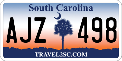 SC license plate AJZ498