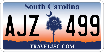 SC license plate AJZ499