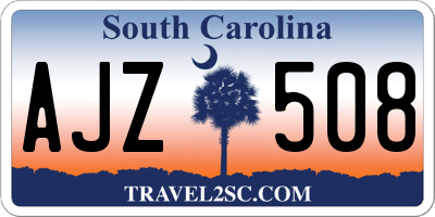 SC license plate AJZ508