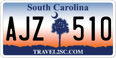 SC license plate AJZ510