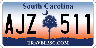 SC license plate AJZ511