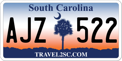 SC license plate AJZ522