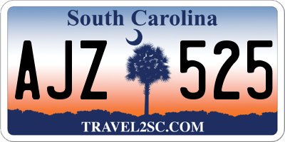 SC license plate AJZ525