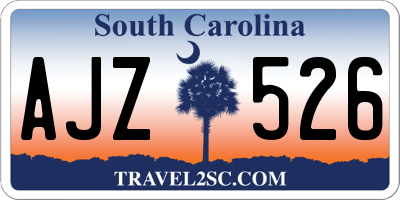 SC license plate AJZ526