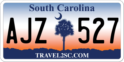 SC license plate AJZ527