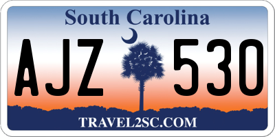 SC license plate AJZ530