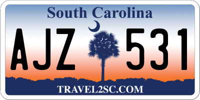 SC license plate AJZ531