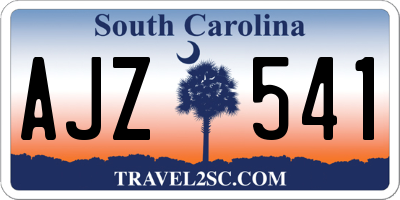 SC license plate AJZ541