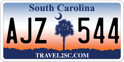 SC license plate AJZ544
