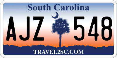 SC license plate AJZ548