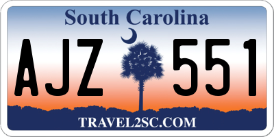 SC license plate AJZ551