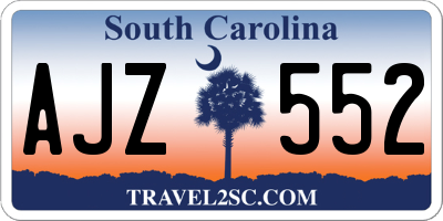 SC license plate AJZ552