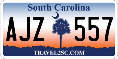 SC license plate AJZ557