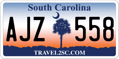 SC license plate AJZ558