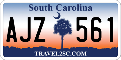 SC license plate AJZ561