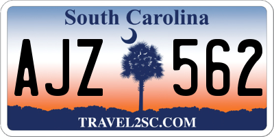 SC license plate AJZ562