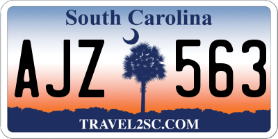 SC license plate AJZ563