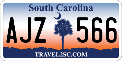 SC license plate AJZ566