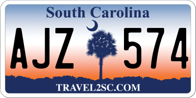 SC license plate AJZ574