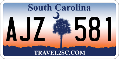 SC license plate AJZ581