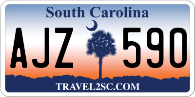 SC license plate AJZ590
