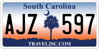 SC license plate AJZ597