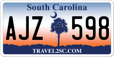 SC license plate AJZ598