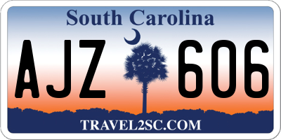 SC license plate AJZ606