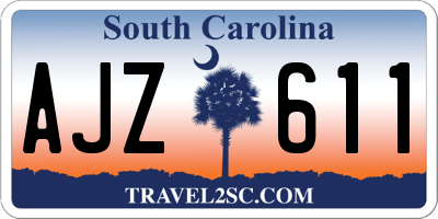 SC license plate AJZ611