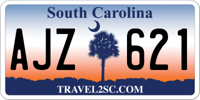 SC license plate AJZ621