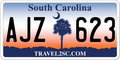 SC license plate AJZ623