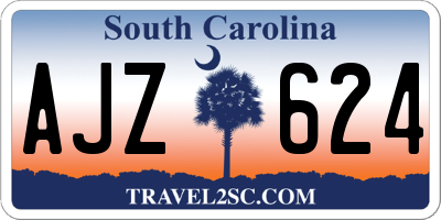 SC license plate AJZ624