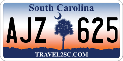 SC license plate AJZ625