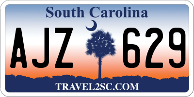 SC license plate AJZ629