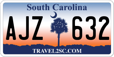 SC license plate AJZ632