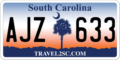 SC license plate AJZ633