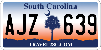 SC license plate AJZ639