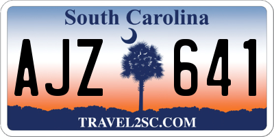 SC license plate AJZ641