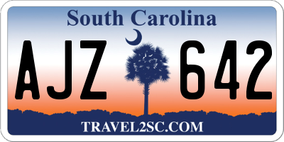SC license plate AJZ642