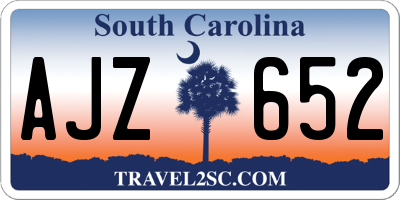 SC license plate AJZ652