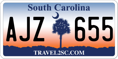 SC license plate AJZ655