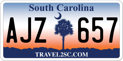 SC license plate AJZ657